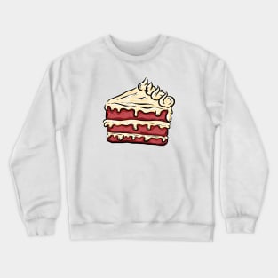 Cake Slice Cartoon Red Velvet Crewneck Sweatshirt